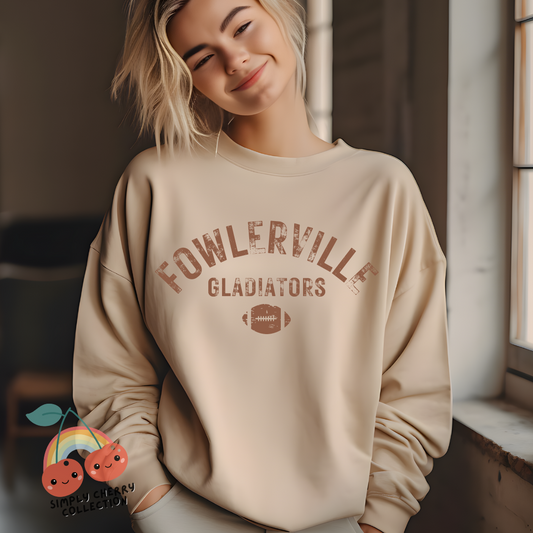 Fowlerville Gladiators Sand Crewneck