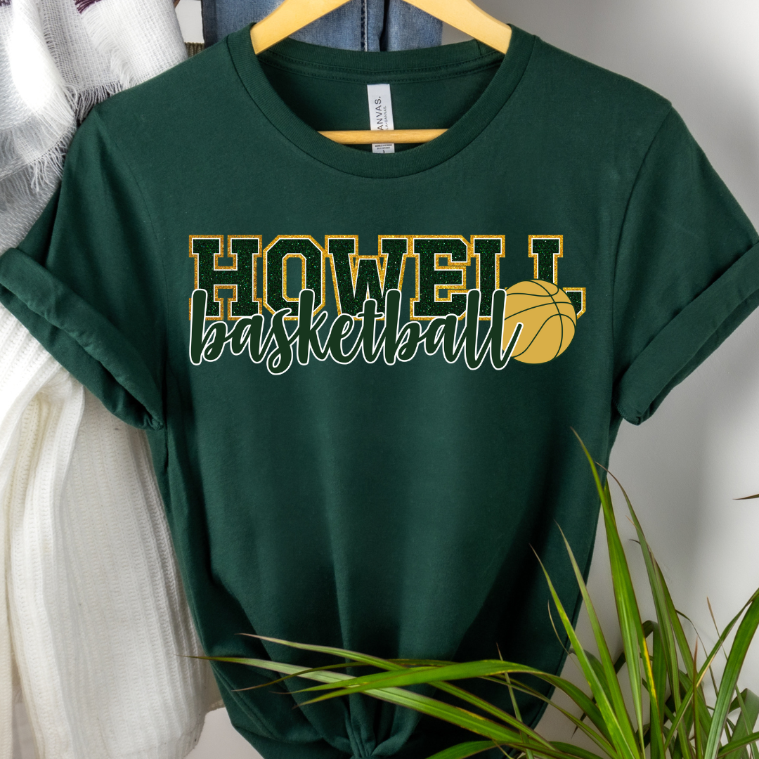 Howell Basketball Faux Glitter