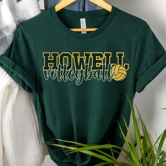 Howell Volleyball Faux Glitter