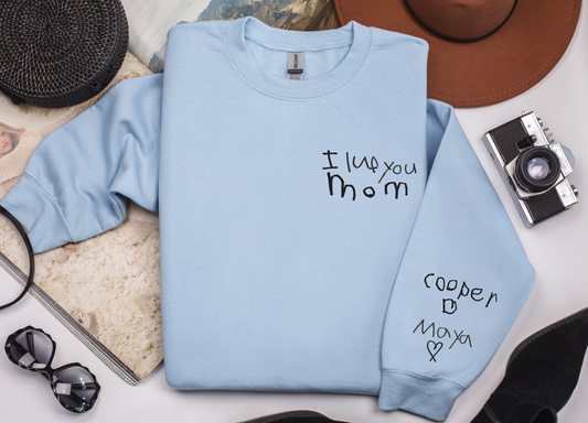Custom Kids Writing Sweatshirt