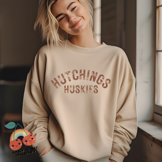 Hutchings Huskies Sand Crewneck
