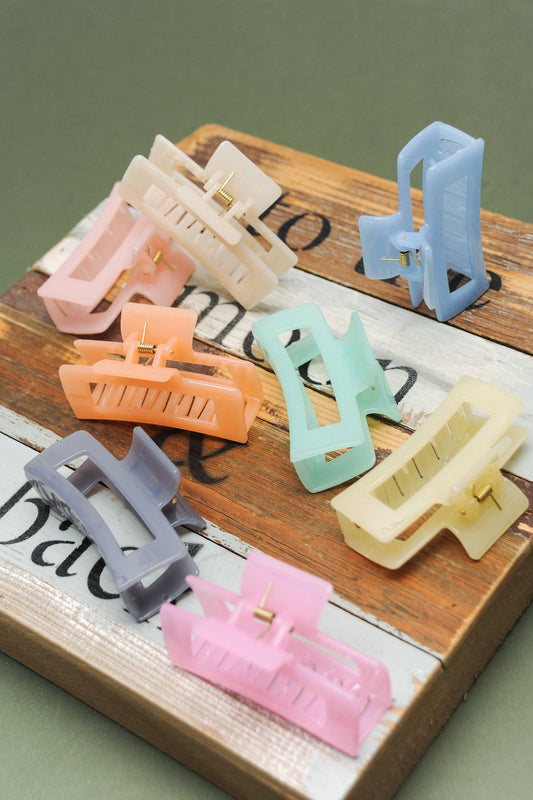 Translucent Pastel Spring Claw Clip