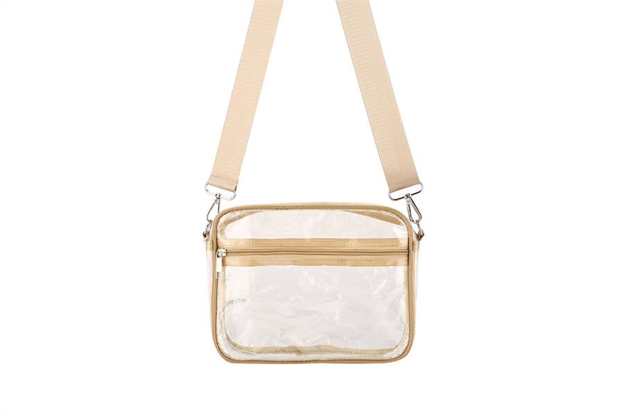 Ladies Clear see Thru Crossbody Fashion Handbag