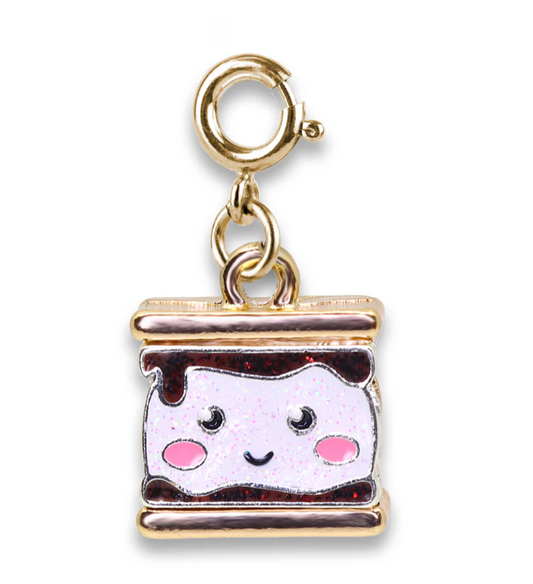 Gold Glitter S'mores Charm