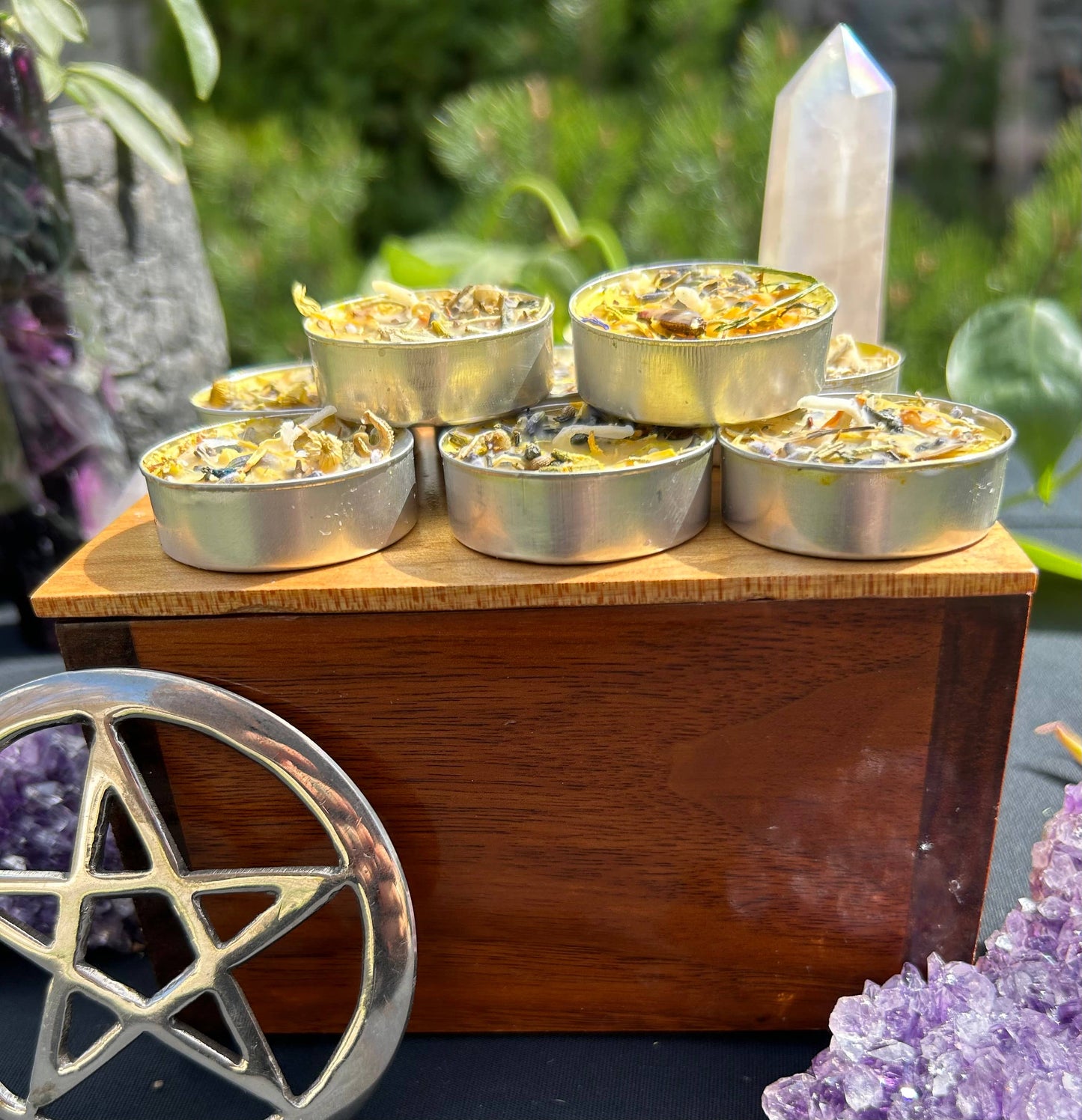 Happy Home, To Bring Peace Tealight Spell Candles