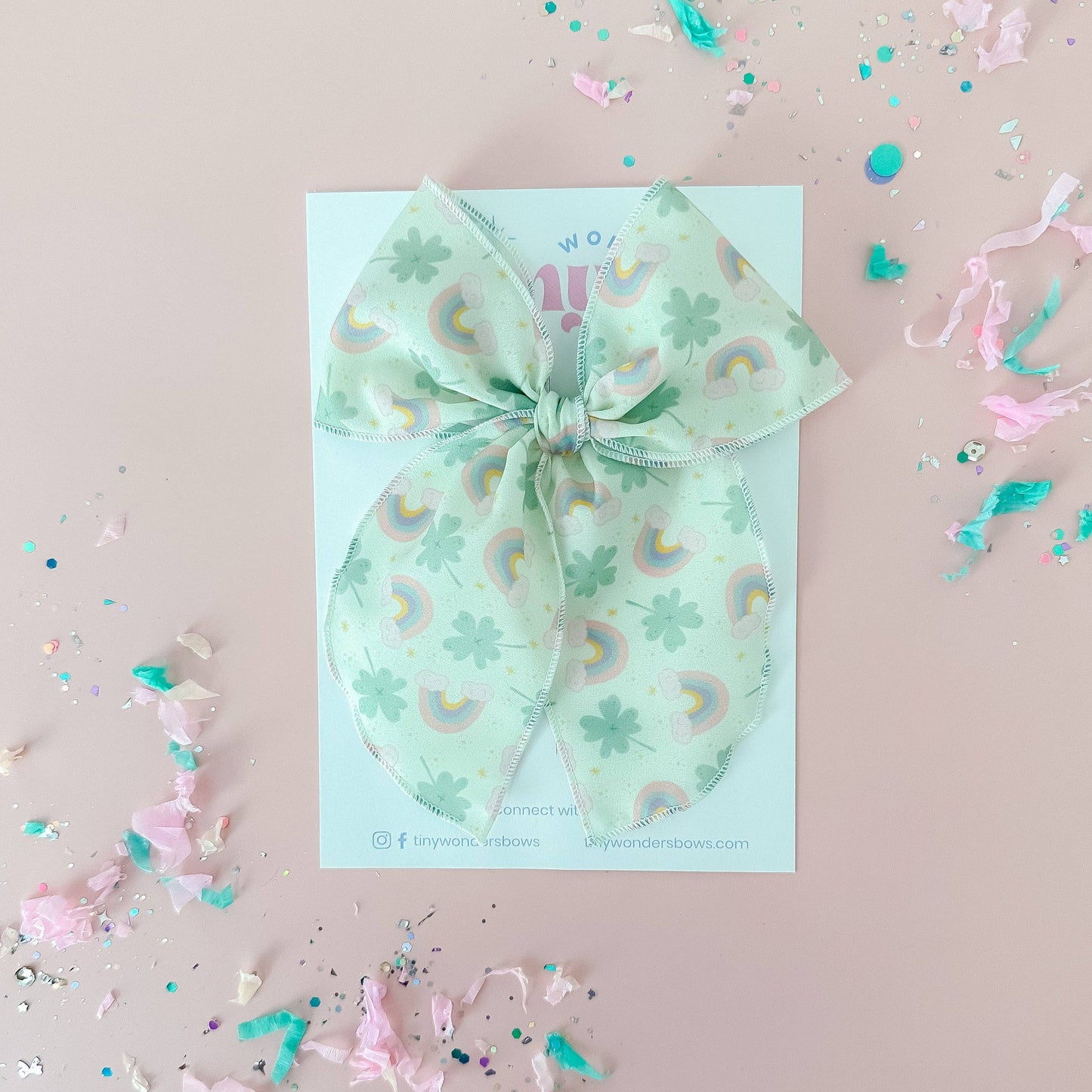 Rainbows and Shamrocks Bow