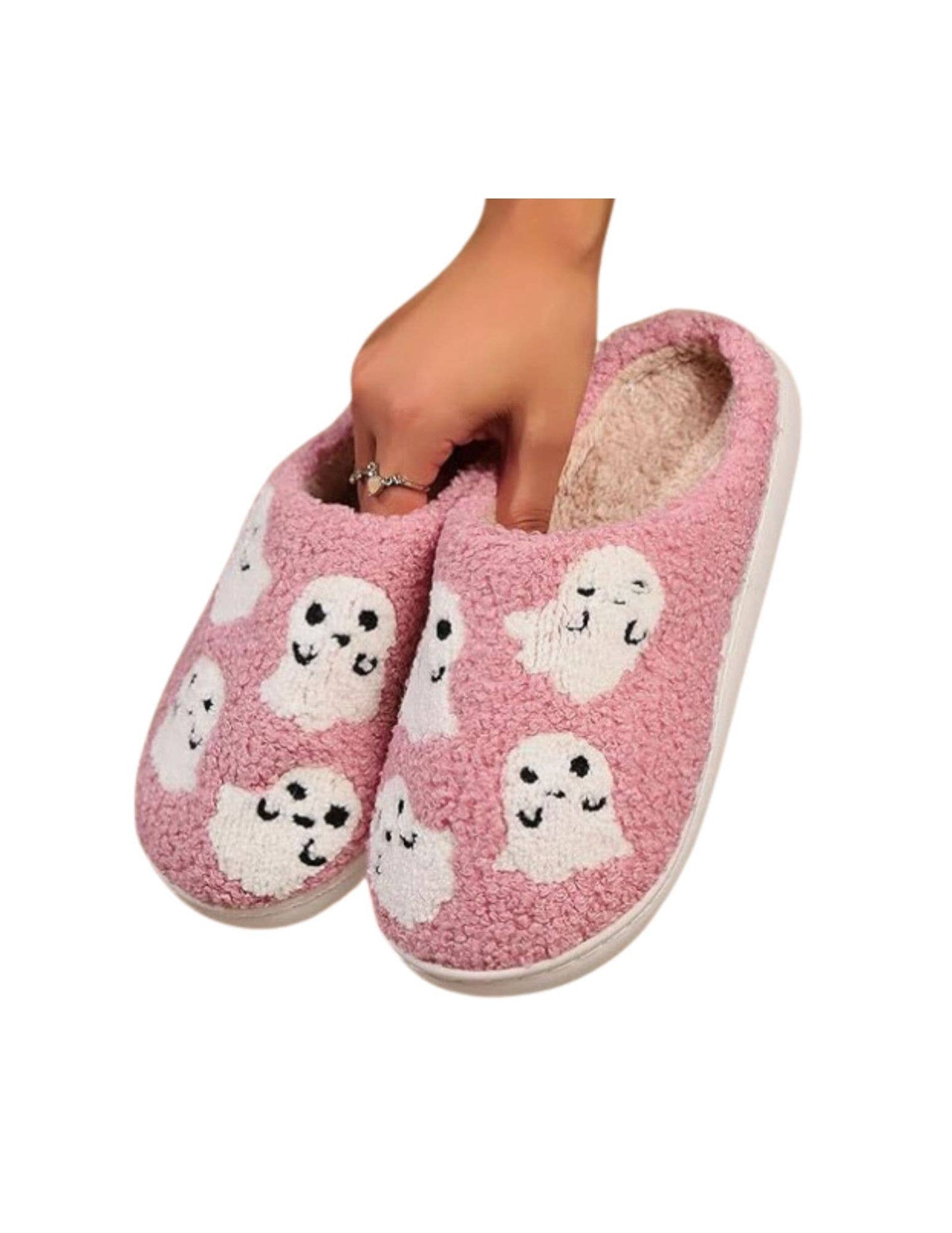 Halloween Pink Ghost Slippers
