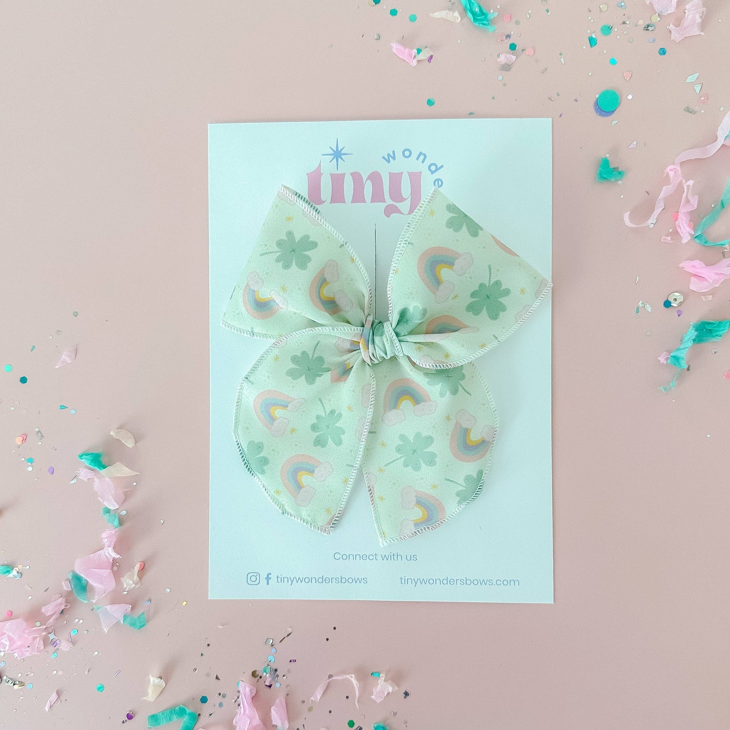 Rainbows and Shamrocks Bow