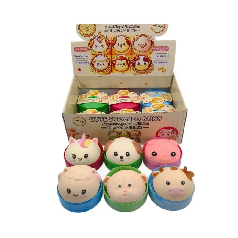 Cute Animal Bun Steamer Squishy Toy