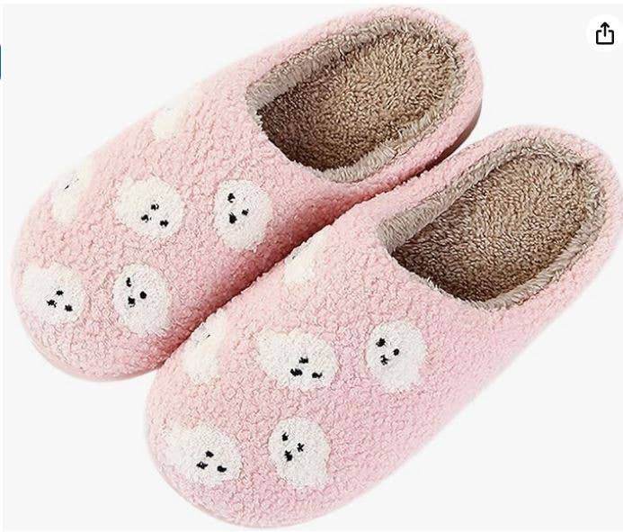 Halloween Pink Ghost Slippers