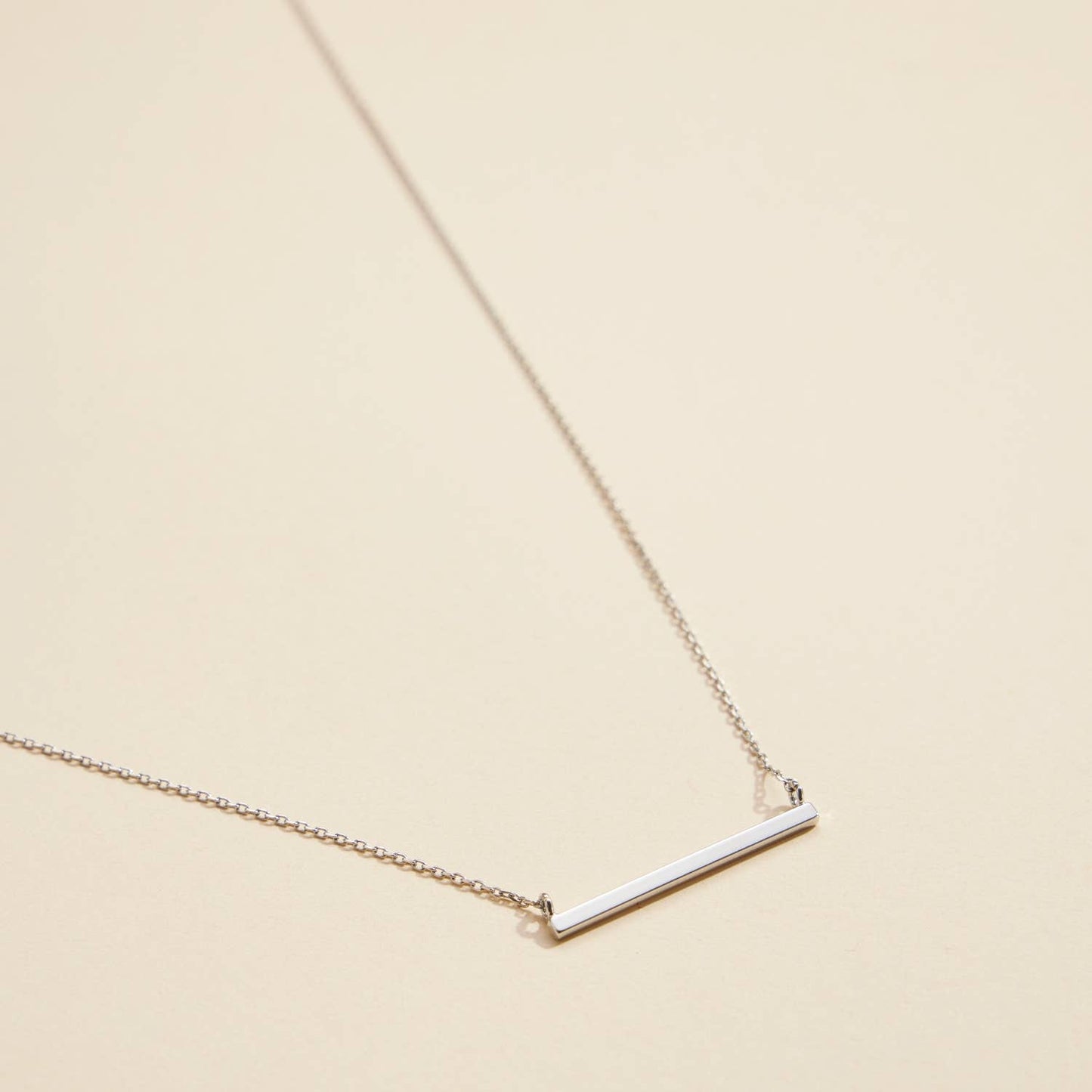 Bar Charm Gold Dip Short Necklace