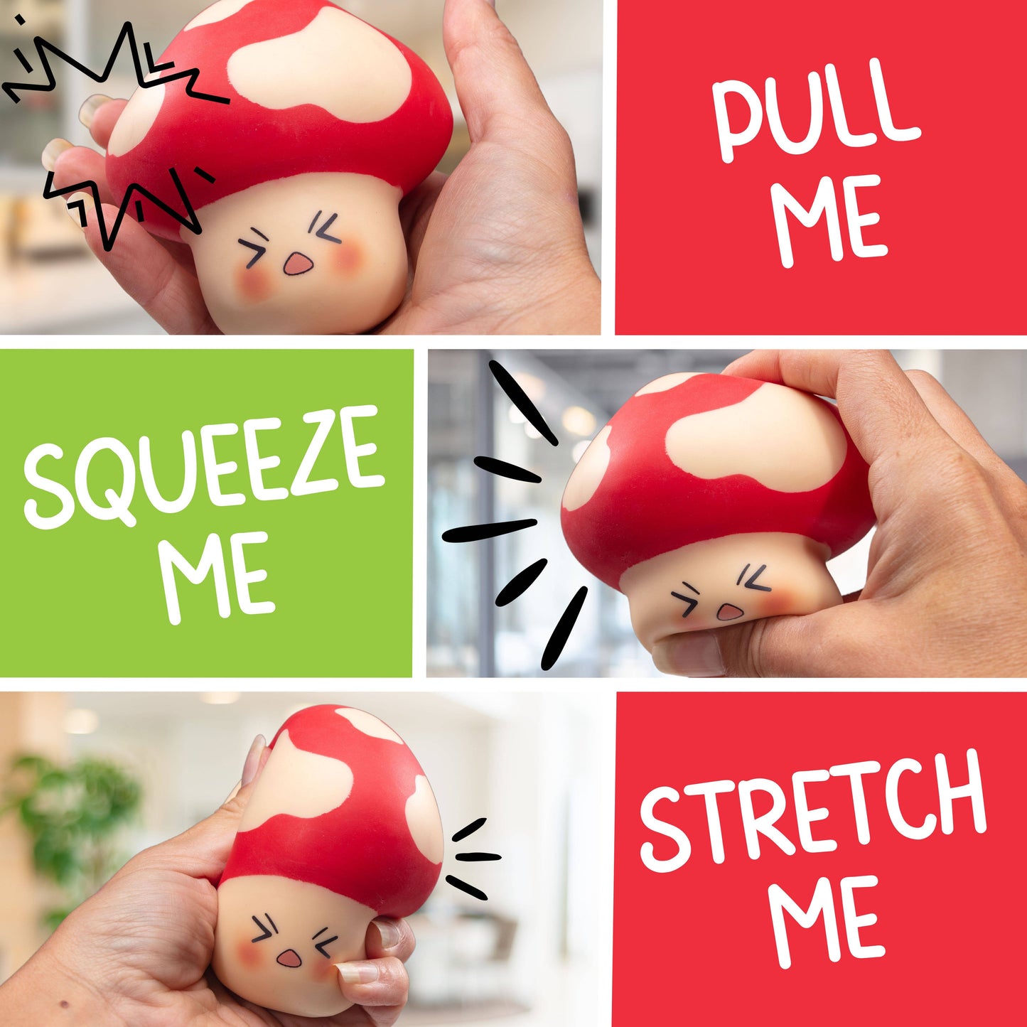 Squishy Stress Toy - Stress Shroom - Novelty Fidget Toys