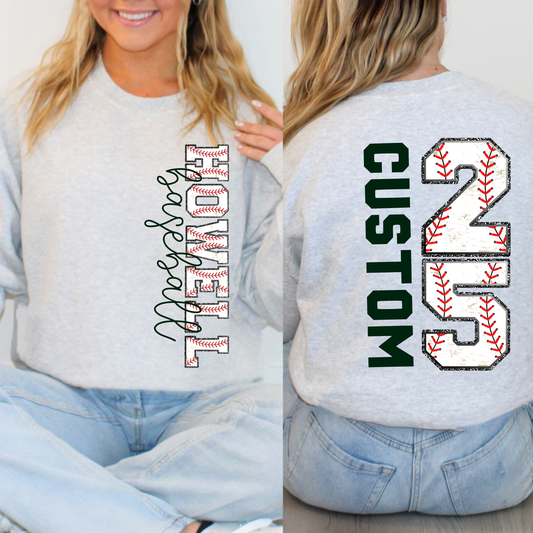 Custom Faux Glitter Baseball