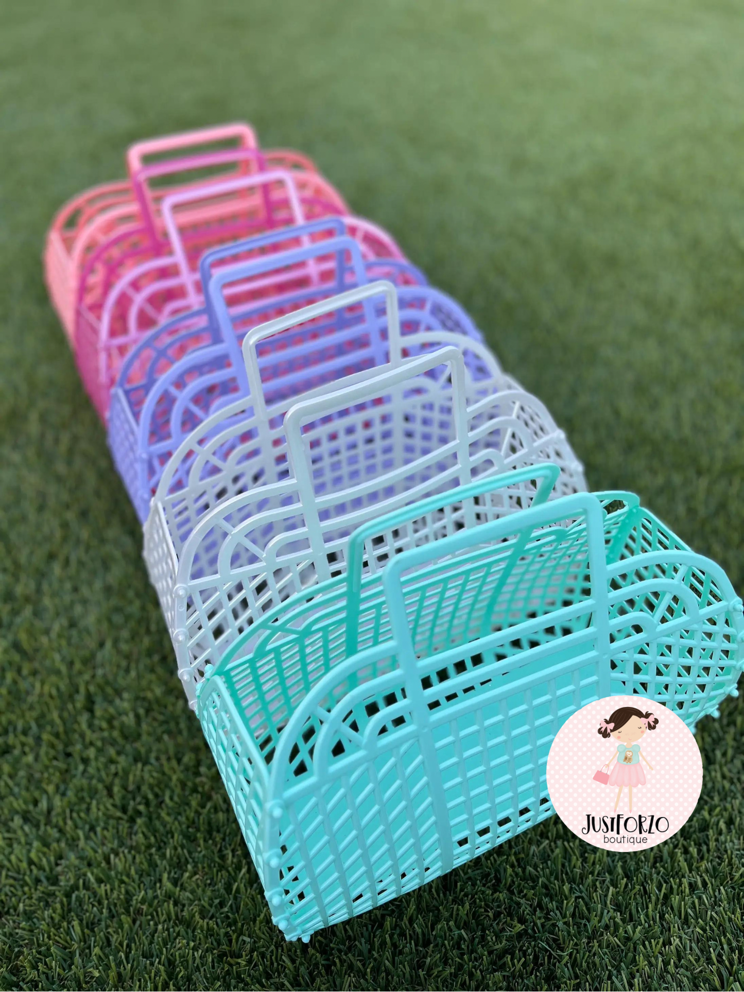 Large Retro Jelly Bags - Turquoise