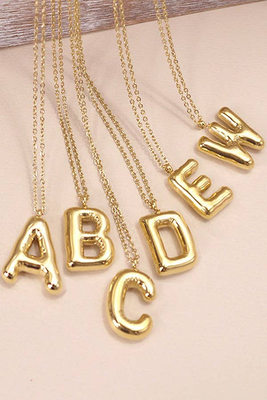 Initial Necklace - Bubble