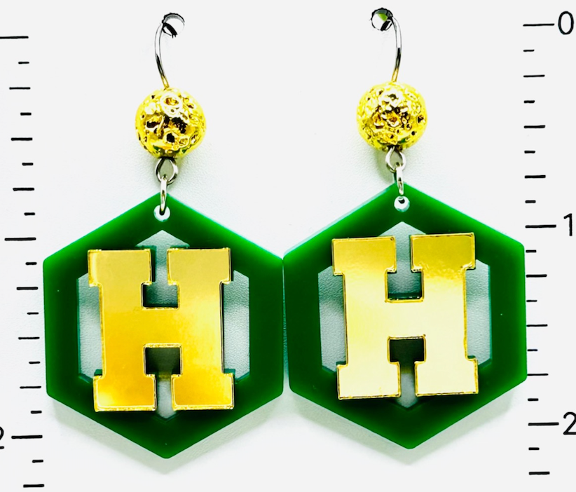 Hexagon School Earrings