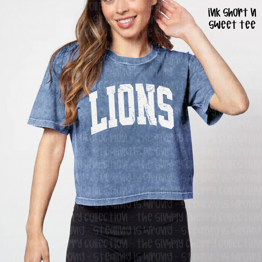 Distressed Lions Garment Dyed Top