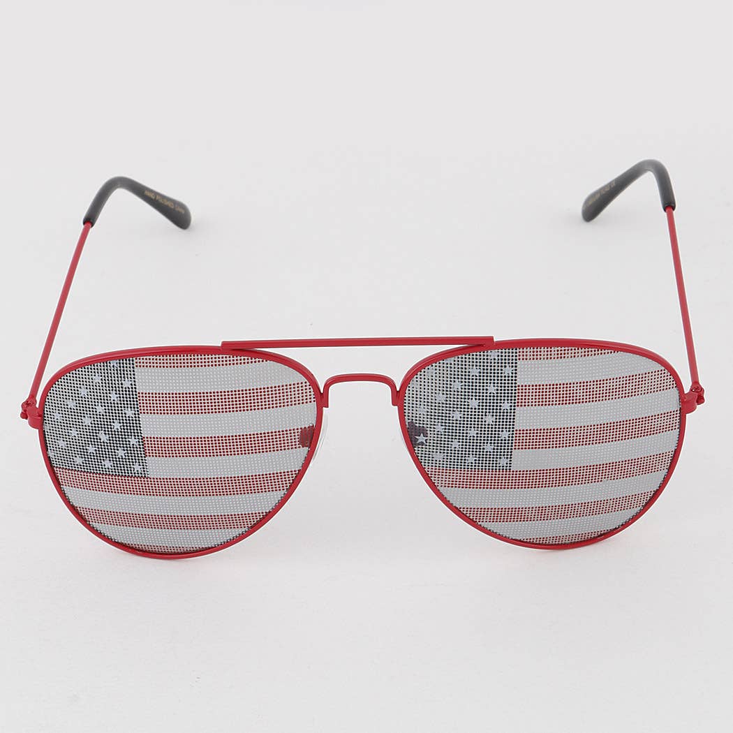 Merican Flag Aviator Sunglasses