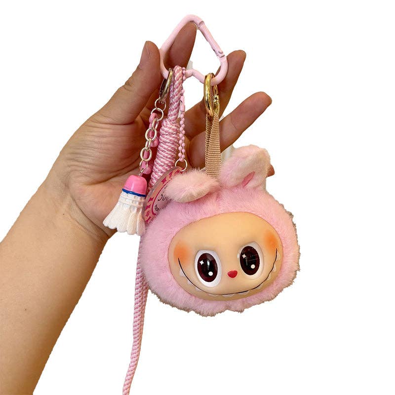 Cartoon Plush Keychain Head