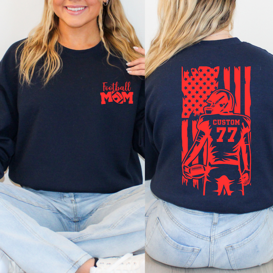 Custom Football Mom Flag