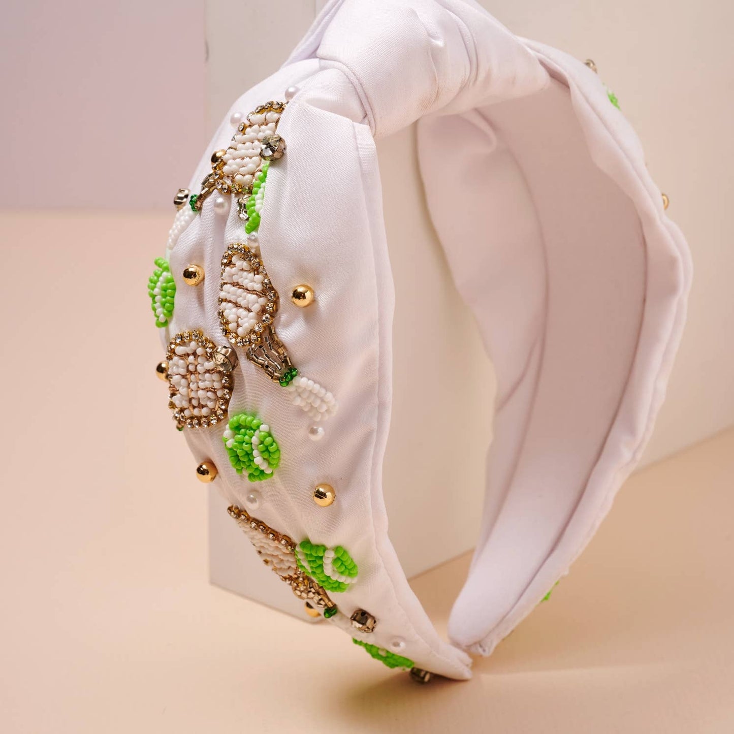 Tennis Rocket & Ball Beaded Headband