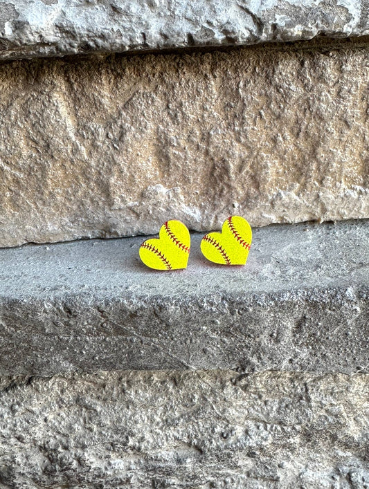 Softball Stud Earrings