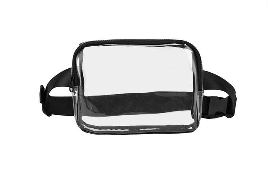 Ladies Clear See Thru Plastic Belt Waist Handbag