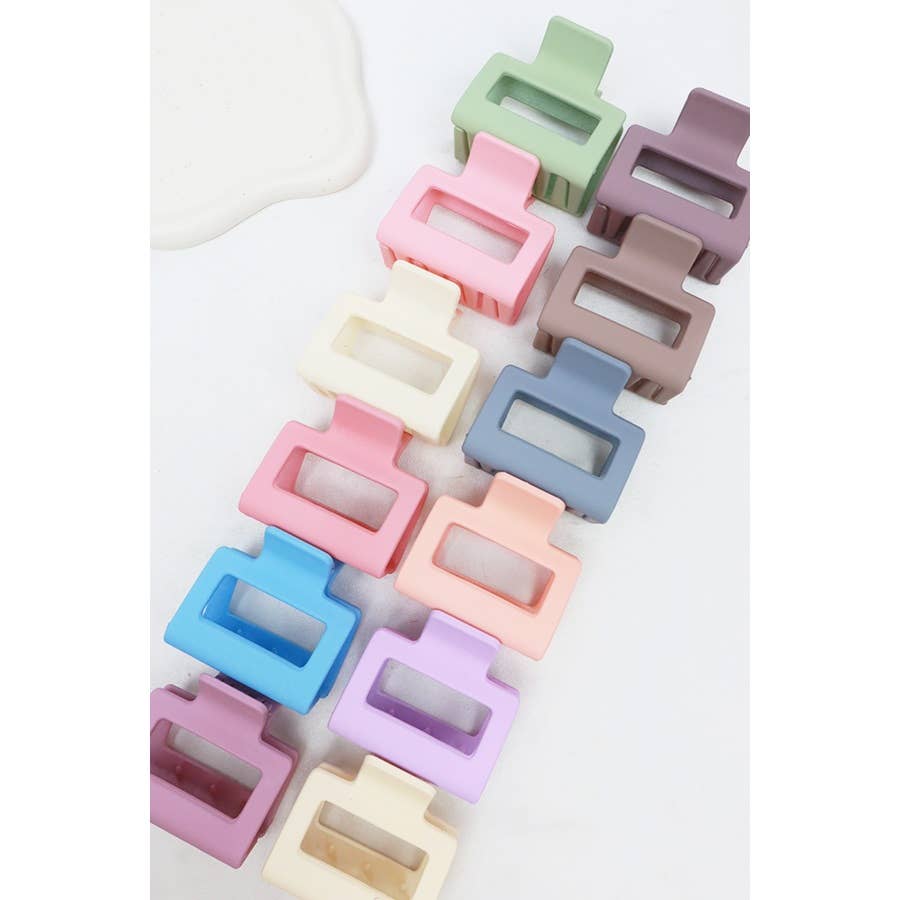Matte Rectangle Hair Clip