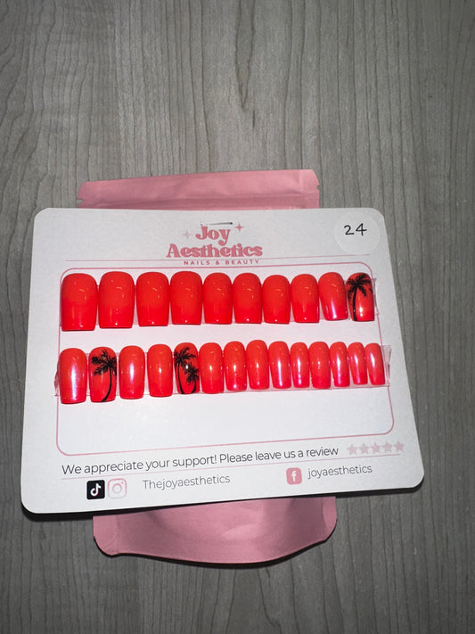 Island Coral Nails - Square