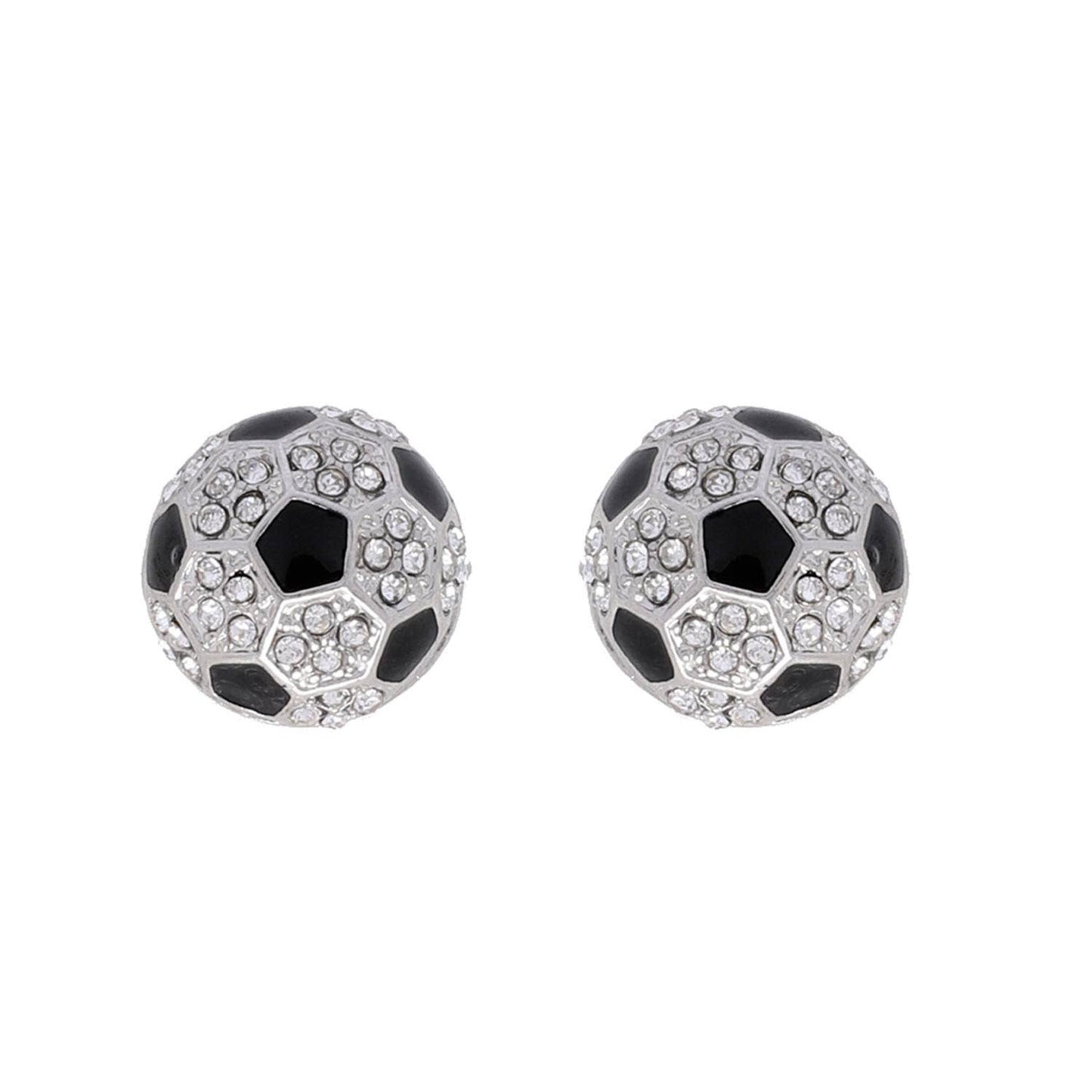 Rhinestone Soccer Earrings