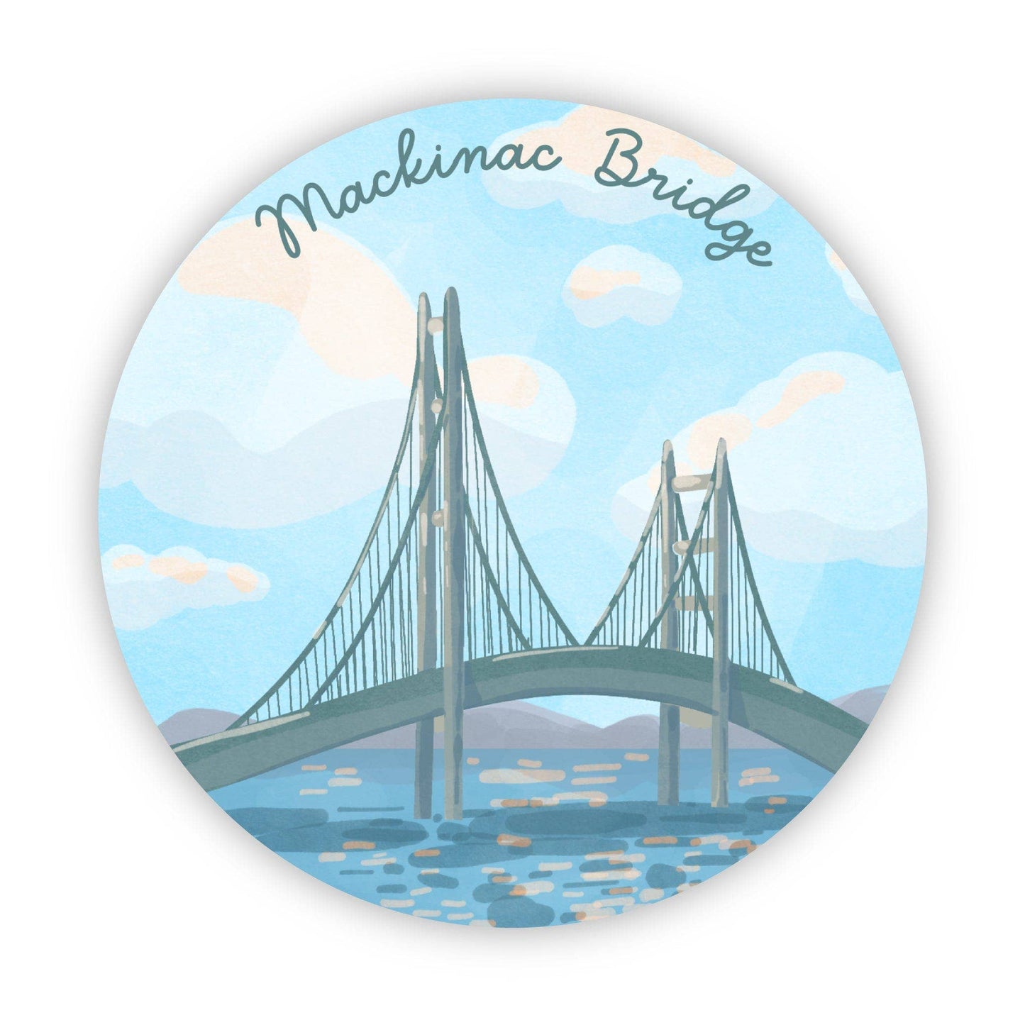 Mackinac Bridge Michigan Sticker