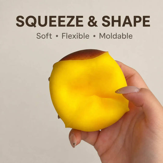 Crunchy Caramel Pudding Moldable Squishy Toy