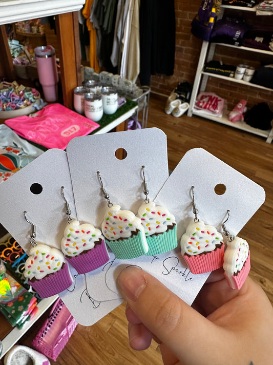 Silicone Cupcake Earrings