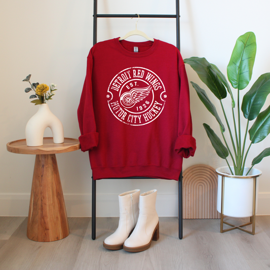 Distressed Motor City Hockey