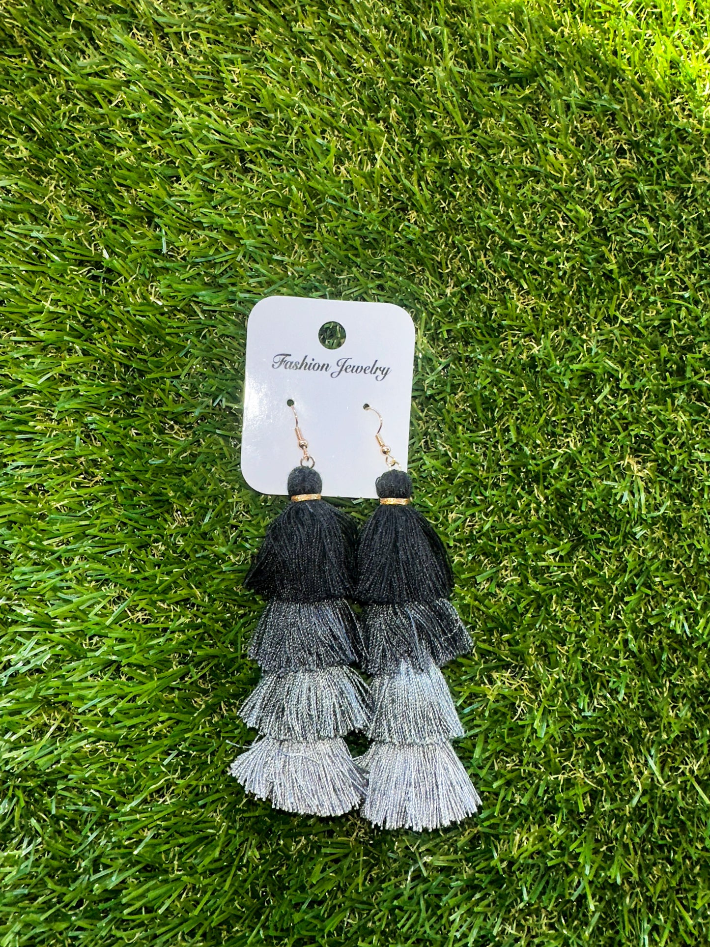 Black Macrame Earrings