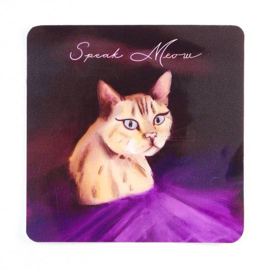 Speak Meow Cat Vinyl Sticker