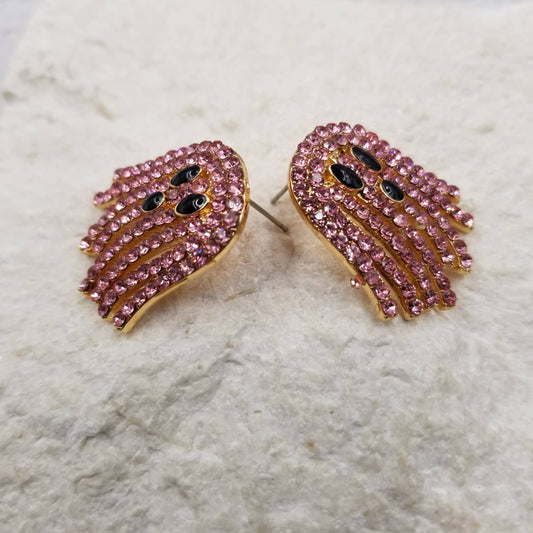 Pink Ghosty Halloween Earrings