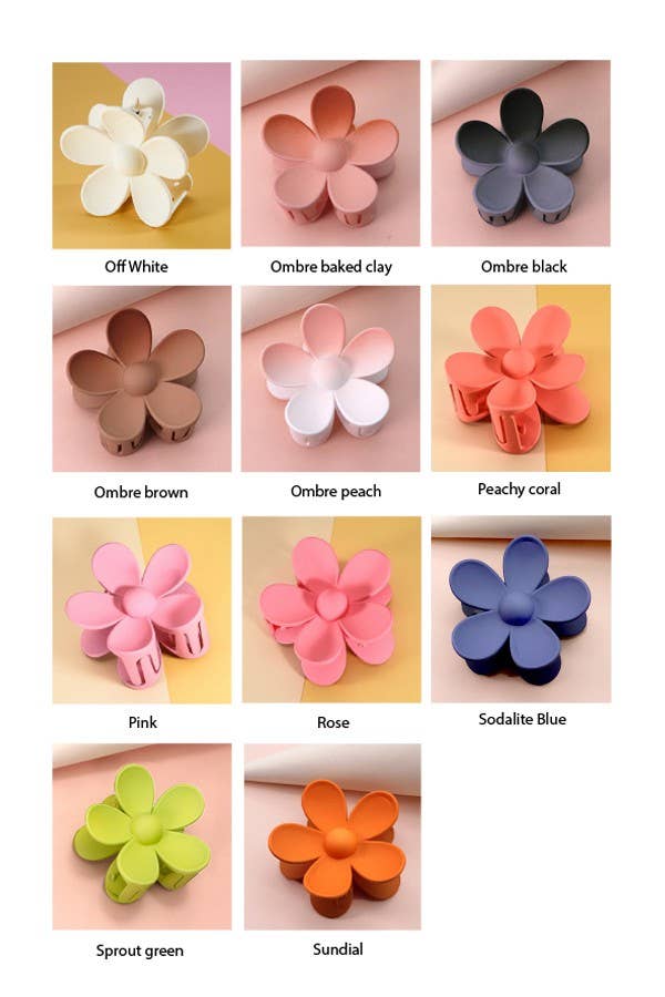 Oversized Flower Claw Clip