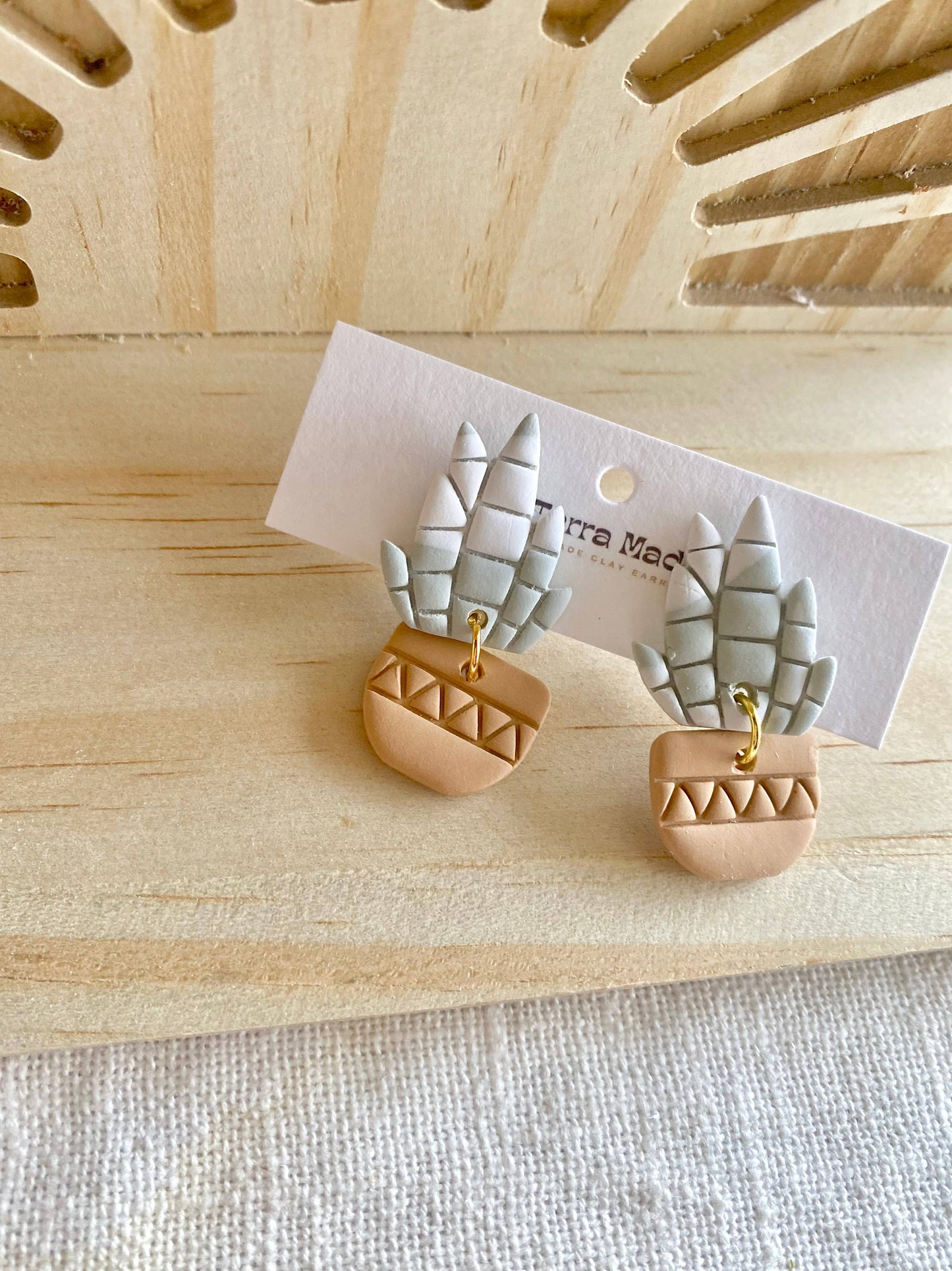 Succulent Dangle Earrings