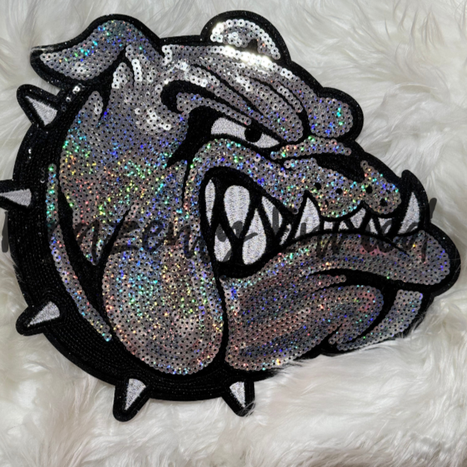 Bulldog Sequin Patch