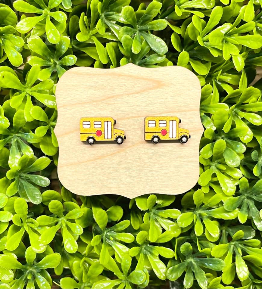 School Bus Earrings