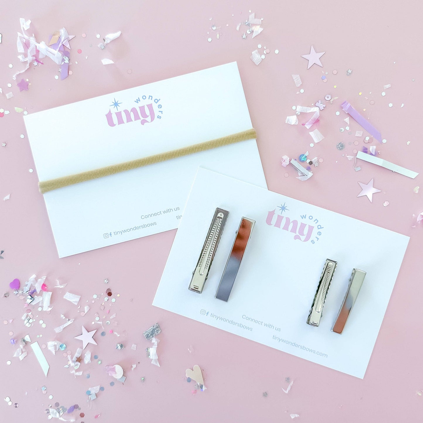 Pink and White Checkered Bow