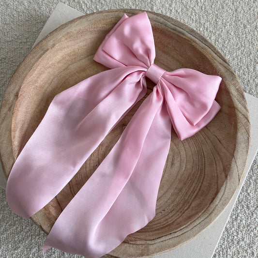 Silky Large Bow - Light Pink