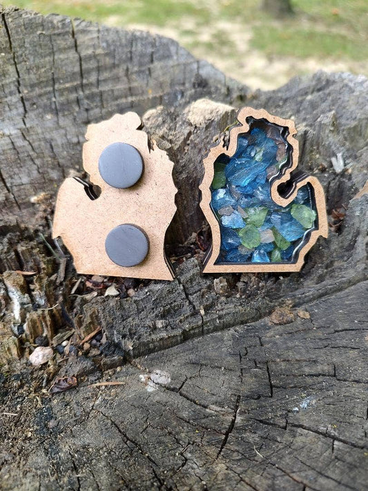 Lower Michigan Glass Filled Magnet