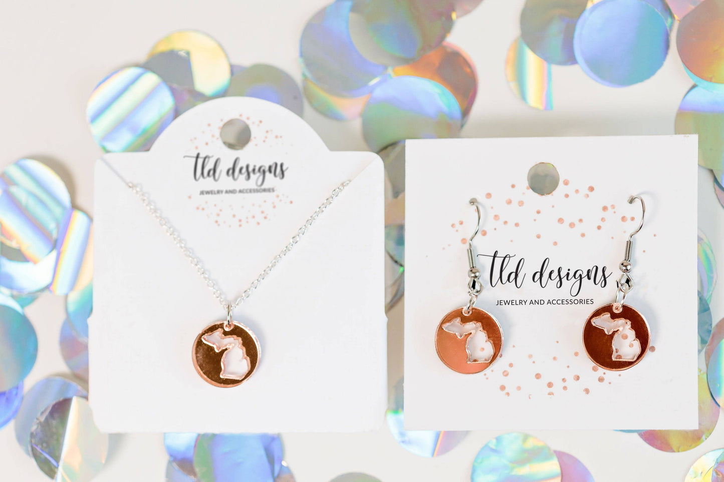 Michigan Mirrored Earrings