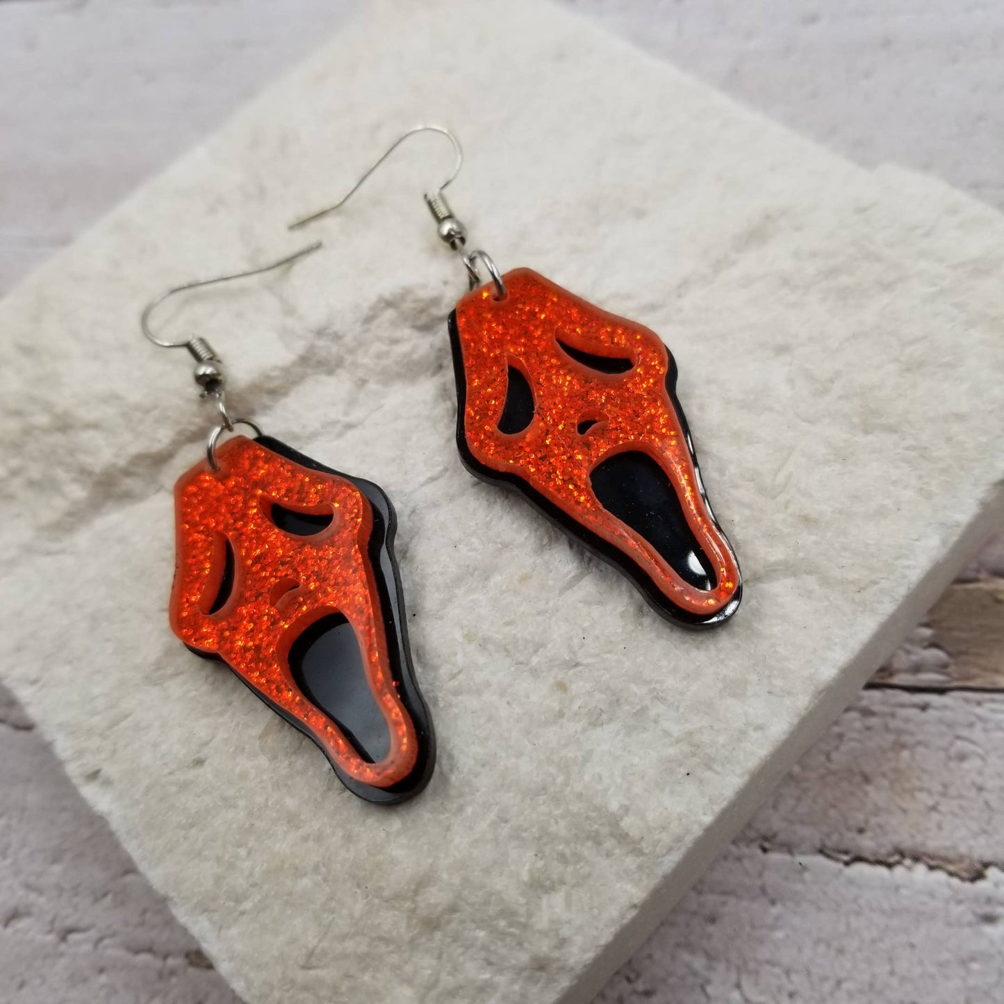 Screaming Ghost Face Earrings