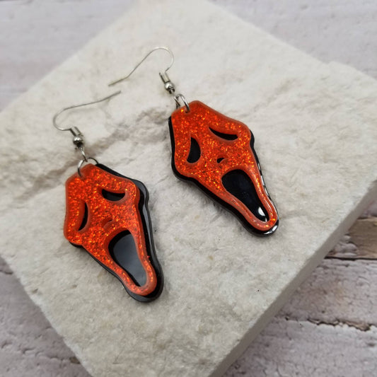 Screaming Ghost Face Earrings