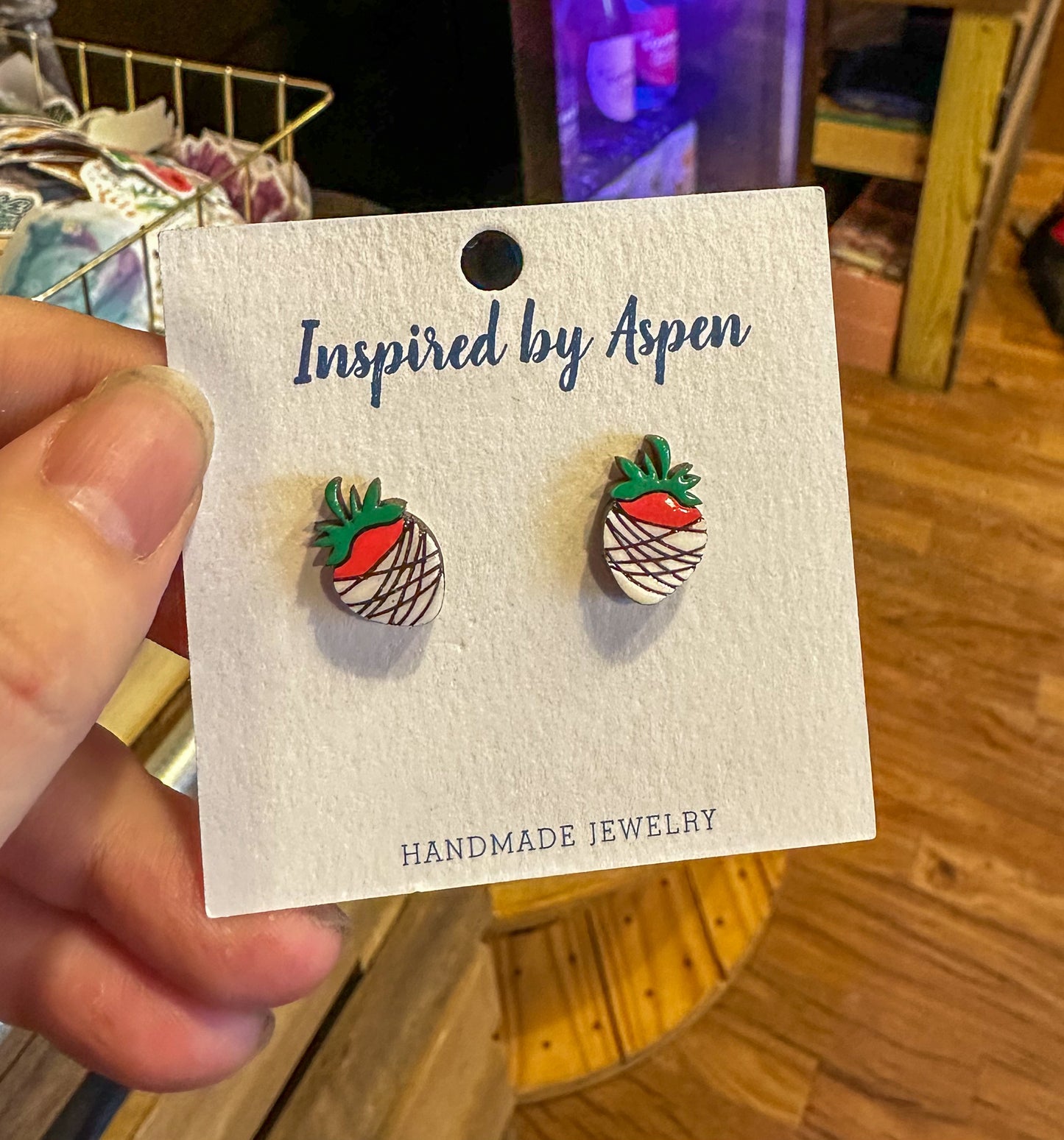 Chocolate Covered Strawberries Earrings