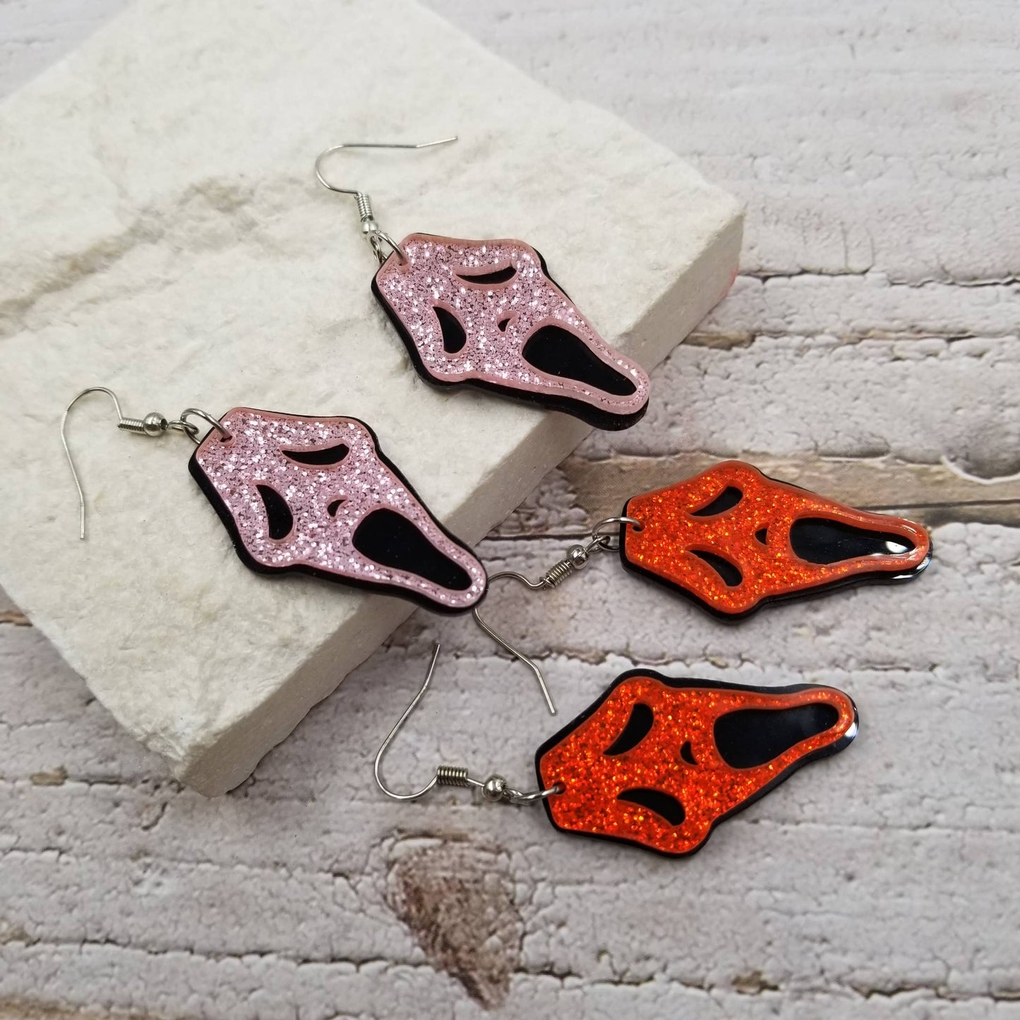 Screaming Ghost Face Earrings
