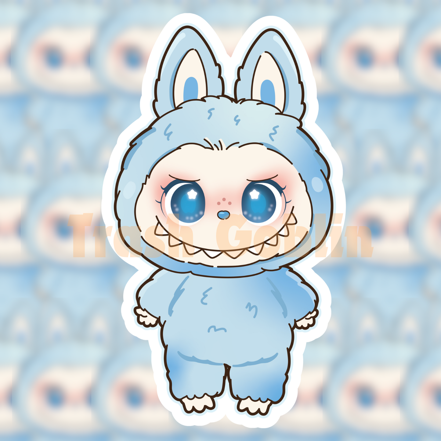 Baby Blue Labubu Sticker